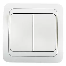 Выключатель 2-кл. СП Classico 2023 10А IP20 бел. ASD / IN HOME 4680005959860